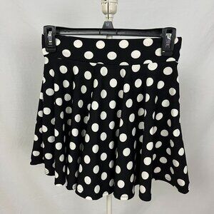 Urban Coco Black White Polka Dot Mini Skater Skirt Size XS